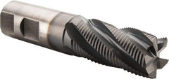 Hertel - 1" Diam, Fine Pitch, 2" LOC, 5 Flute Cobalt Roughing Square End Mill - TiCN Finish, 4-1/2" OAL, 1" Shank Diam, Single End, Centercutting, 30° Helix - Apex Tool & Supply