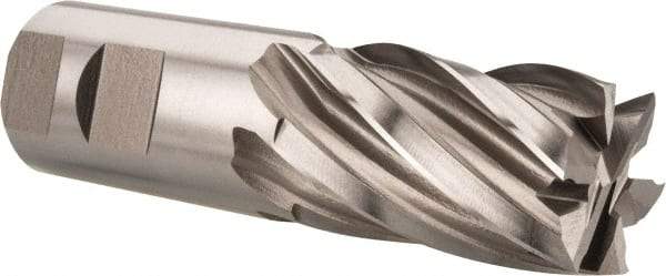 Hertel - 1-1/4", 2" LOC, 1-1/4" Shank Diam, 4-1/2" OAL, 6 Flute, Cobalt Square End Mill - Single End, Uncoated, Spiral Flute, 30° Helix, Centercutting, Right Hand Cut, Right Hand Flute - Apex Tool & Supply