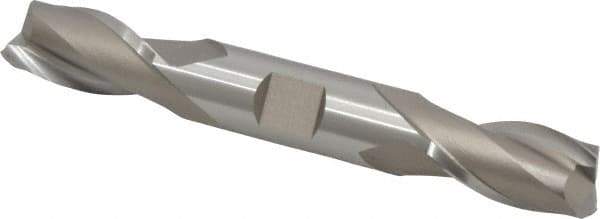 Hertel - 5/8", 1-1/8" LOC, 5/8" Shank Diam, 4-1/2" OAL, 2 Flute, Cobalt Square End Mill - Double End, Uncoated, Spiral Flute, 30° Helix, Centercutting, Right Hand Cut, Right Hand Flute - Apex Tool & Supply