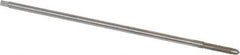 Hertel - 8-32 UNC, 4 Flute Plug Hand Pulley Tap - High Speed Steel, Bright Finish, H3 Thread Limit, 6" OAL, 0.168" Shank Diam - Apex Tool & Supply