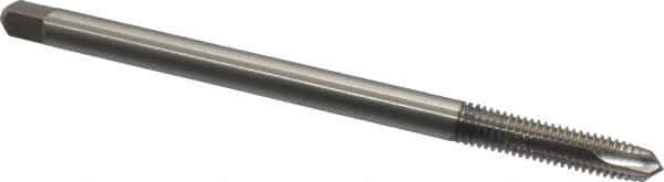 Hertel - 3/8-16 UNC 3 Flute H3 Bright Finish High Speed Steel Spiral Point Extension Tap - Plug Chamfer, 6" OAL, 3B Class of Fit - Apex Tool & Supply