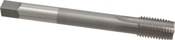 Hertel - 1-8 UNC 4 Flute H3 Bright Finish High Speed Steel Hand Extension Tap - Plug Chamfer, 8" OAL - Apex Tool & Supply
