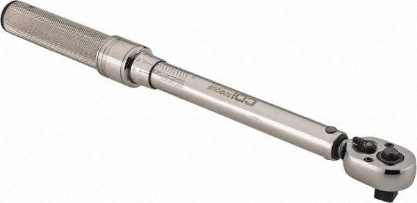 CDI - 3/8" Drive Micrometer Torque Wrench - 4 N/m to 250 In/Lb Torque, 11-1/4" OAL, 0.12 N/m Graduation, Pear Head - Apex Tool & Supply