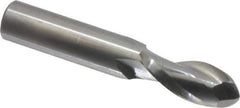 Onsrud - 1/2" Cutting Diam x 1-1/8" Length of Cut, 2 Flute, Upcut Spiral Router Bit - Uncoated, Right Hand Cut, Solid Carbide, 3" OAL x 1/2" Shank Diam, Ball End Taper, 30° Helix Angle - Apex Tool & Supply