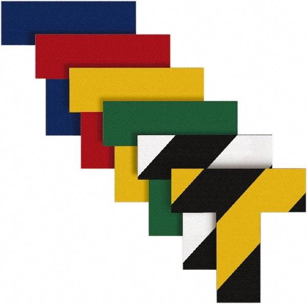 NMC - Yellow Solid Color Vinyl Die Cut Shape Angles - 2" Wide x 0.02" Thick, General Traffic - Apex Tool & Supply