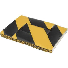 NMC - Black & White Striped Vinyl Die Cut Shape Angles - 2" Wide x 0.02" Thick, General Traffic - Apex Tool & Supply