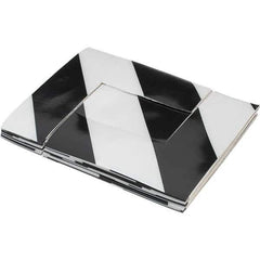 NMC - Black & White Striped Vinyl Die Cut Shape Angles - 2" Wide x 0.02" Thick, General Traffic - Apex Tool & Supply