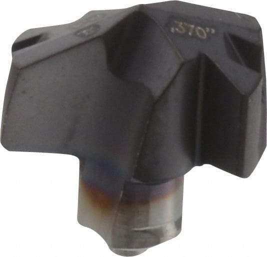 Iscar - Series ICP, 0.37" Diam Grade IC908 140° Replaceable Drill Tip - Carbide, TiAlN Finish, 9 Seat Size, Through Coolant - Apex Tool & Supply