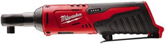 Milwaukee Tool - 1/4" Drive 12 Volt Inline Cordless Impact Wrench & Ratchet - 250 RPM, 30 Ft/Lb Torque, Lithium-Ion Batteries Not Included - Apex Tool & Supply