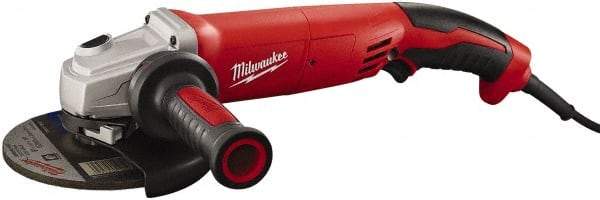 Milwaukee Tool - 5" Wheel Diam, 9,000 RPM, Corded Angle & Disc Grinder - 5/8-11 Spindle, 120 Volts, 13 Amps - Apex Tool & Supply