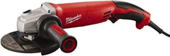 Milwaukee Tool - 5" Wheel Diam, 9,000 RPM, Corded Angle & Disc Grinder - 5/8-11 Spindle, 120 Volts, 13 Amps - Apex Tool & Supply