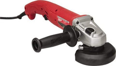 Milwaukee Tool - 4-1/2" Wheel Diam, 11,000 RPM, Corded Angle & Disc Grinder - 5/8-11 Spindle, 120 Volts, 11 Amps - Apex Tool & Supply