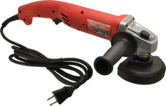 Milwaukee Tool - 4-1/2" Wheel Diam, 11,000 RPM, Corded Angle & Disc Grinder - 5/8-11 Spindle, 120 Volts, 11 Amps - Apex Tool & Supply