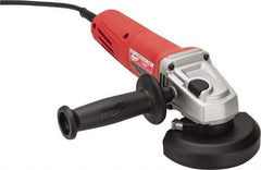 Milwaukee Tool - 4-1/2" Wheel Diam, 11,000 RPM, Corded Angle & Disc Grinder - 5/8-11 Spindle, 120 Volts, 11 Amps - Apex Tool & Supply
