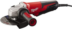 Milwaukee Tool - 6" Wheel Diam, 9,000 RPM, Corded Angle & Disc Grinder - 5/8-11 Spindle, 120 Volts, 13 Amps - Apex Tool & Supply