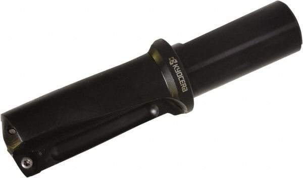 Kyocera - 1-3/4" Max Drill Depth, 2xD, 7/8" Diam, Indexable Insert Drill - 2 Inserts, 1" Shank Diam, Whistle Notch Shank - Apex Tool & Supply