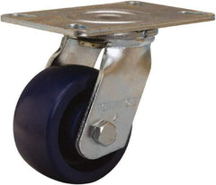 Hamilton - 4" Diam x 2" Wide x 5-5/8" OAH Top Plate Mount Swivel Caster - Polyurethane, 750 Lb Capacity, Sealed Precision Ball Bearing, 4-1/2 x 6-1/4" Plate - Apex Tool & Supply