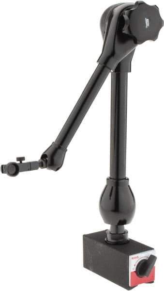 SPI - 117mm Long x 2" Wide x 55mm High Magnetic Indicator Base with On/Off Switch - 130 Kg Magnetic Pull, Articulated Arm - Apex Tool & Supply
