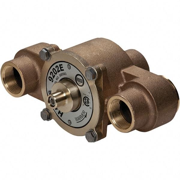 Haws - 1-1/4" Inlet, 10" Long x 5" Wide x 7" High, Brass Plumbed Wash Station Tempering Valve - Compatible with Combination Drench Shower & Eye/Face Wash Stations - Apex Tool & Supply