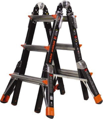 Little Giant Ladder - 10 Steps, 11' High, Type IAA Rating, Fiberglass Multi-Use Ladder - 375 Lb Load Capacity, 29" Base Width - Apex Tool & Supply