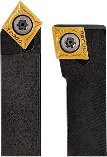 Seco - SCDC, Right Hand Cut, 45° Lead Angle, 10mm Shank Height x 10mm Shank Width, Neutral Rake Indexable Turning Toolholder - 150mm OAL, CC..0602.. Insert Compatibility, Series Screw Lock - Apex Tool & Supply