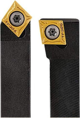 Seco - SCDC, Right Hand Cut, 45° Lead Angle, 10mm Shank Height x 10mm Shank Width, Neutral Rake Indexable Turning Toolholder - 150mm OAL, CC..0602.. Insert Compatibility, Series Screw Lock - Apex Tool & Supply