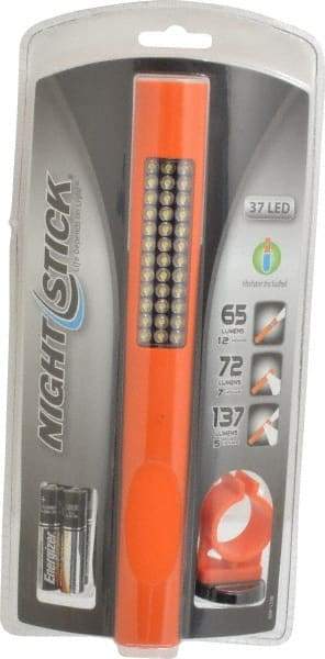 Bayco - White LED Bulb, 137 Lumens, Mini Flashlight - Orange Plastic Body, 4 AAA Alkaline Batteries Included - Apex Tool & Supply