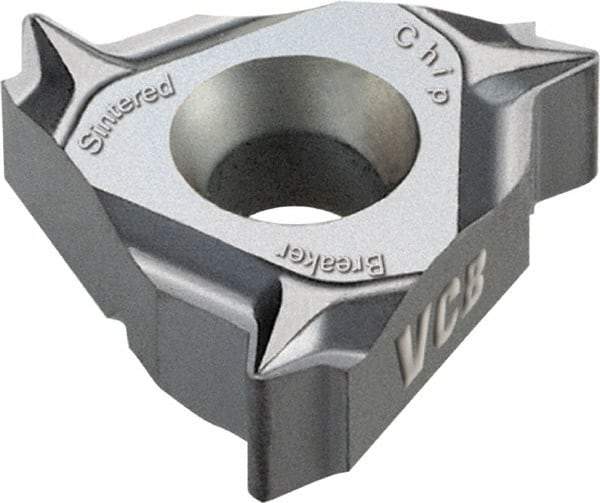 Vargus - 3JER External Right Hand 8 UN Laydown Threading Insert - Grade VCB, TiAlN Coated Carbide, 9.53mm Inscribed Circle - Apex Tool & Supply