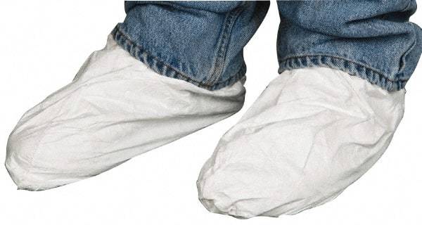Dupont - Size Universal, Tyvek, Standard Shoe Cover - White, Non-Chemical Resistant - Apex Tool & Supply