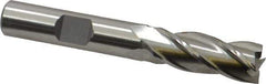 Cleveland - 13/32", 1" LOC, 3/8" Shank Diam, 2-11/16" OAL, 4 Flute, High Speed Steel Square End Mill - Single End, Uncoated, Spiral Flute, 30° Helix, Centercutting, Right Hand Cut, Right Hand Flute, Series HG-4C - Apex Tool & Supply