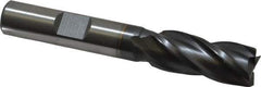 Cleveland - 7/16", 1" LOC, 3/8" Shank Diam, 2-11/16" OAL, 4 Flute, High Speed Steel Square End Mill - Single End, TiCN Finish, Spiral Flute, 30° Helix, Centercutting, Right Hand Cut, Right Hand Flute, Series HG-4C - Apex Tool & Supply