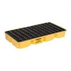 Eagle - 30 Gal Sump, 5,000 Lb Capacity, 2 Drum, Polyethylene Platform - 51-1/2" Long x 26-1/4" Wide x 6-1/2" High - Apex Tool & Supply