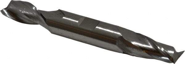 Cleveland - 21/32", 1-5/16" LOC, 3/4" Shank Diam, 5-5/8" OAL, 2 Flute, High Speed Steel Square End Mill - Double End, Uncoated, Spiral Flute, 30° Helix, Centercutting, Right Hand Cut, Right Hand Flute, Series HD-2 - Apex Tool & Supply