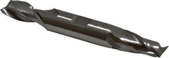 Cleveland - 21/32", 1-5/16" LOC, 3/4" Shank Diam, 5-5/8" OAL, 2 Flute, High Speed Steel Square End Mill - Double End, Uncoated, Spiral Flute, 30° Helix, Centercutting, Right Hand Cut, Right Hand Flute, Series HD-2 - Apex Tool & Supply