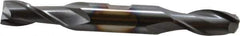 Cleveland - 9/16", 1-1/8" LOC, 5/8" Shank Diam, 5" OAL, 2 Flute, High Speed Steel Square End Mill - Double End, TiCN Finish, Spiral Flute, 30° Helix, Centercutting, Right Hand Cut, Right Hand Flute, Series HD-2 - Apex Tool & Supply
