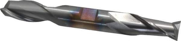 Cleveland - 5/8", 1-1/8" LOC, 5/8" Shank Diam, 5" OAL, 2 Flute, High Speed Steel Square End Mill - Double End, TiCN Finish, Spiral Flute, 30° Helix, Centercutting, Right Hand Cut, Right Hand Flute, Series HD-2 - Apex Tool & Supply