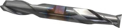 Cleveland - 5/8", 1-1/8" LOC, 5/8" Shank Diam, 5" OAL, 2 Flute, High Speed Steel Square End Mill - Double End, TiCN Finish, Spiral Flute, 30° Helix, Centercutting, Right Hand Cut, Right Hand Flute, Series HD-2 - Apex Tool & Supply