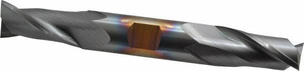 Cleveland - 3/4", 1-5/16" LOC, 3/4" Shank Diam, 5-5/8" OAL, 2 Flute, High Speed Steel Square End Mill - Double End, TiCN Finish, Spiral Flute, 30° Helix, Centercutting, Right Hand Cut, Right Hand Flute, Series HD-2 - Apex Tool & Supply