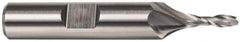 Cleveland - 7/8" Diam, 1-1/2" LOC, 2 Flute High Speed Steel Keyway End Mill - Spiral Flute, TiCN Finish, 7/8" Shank Diam, 4-1/8" OAL, 30° Helix, Centercutting - Apex Tool & Supply