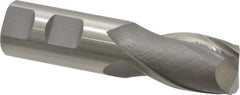 Cleveland - 1", 1-5/8" LOC, 1" Shank Diam, 4-1/2" OAL, 2 Flute, High Speed Steel Square End Mill - Single End, Uncoated, Spiral Flute, 30° Helix, Centercutting, Right Hand Cut, Right Hand Flute, Series HG-2 - Apex Tool & Supply