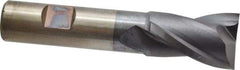 Cleveland - 1", 1-1/2" LOC, 3/4" Shank Diam, 4" OAL, 2 Flute, High Speed Steel Square End Mill - Single End, TiCN Finish, Spiral Flute, 30° Helix, Centercutting, Right Hand Cut, Right Hand Flute, Series HG-2 - Apex Tool & Supply