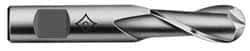 Cleveland - 5/8" Diam, 1-1/8" LOC, 2 Flute High Speed Steel Ball End Mill - TiN Finish, Single End, 3-3/8" OAL, 1/2" Shank Diam, Spiral Flute - Apex Tool & Supply