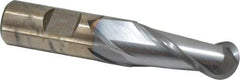 Cleveland - 3/4" Diam, 1-5/8" LOC, 2 Flute High Speed Steel Ball End Mill - TiCN Finish, Single End, 3-7/8" OAL, 3/4" Shank Diam, Spiral Flute - Apex Tool & Supply