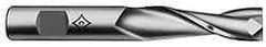 Cleveland - 15/32", 2" LOC, 1/2" Shank Diam, 4" OAL, 2 Flute, High Speed Steel Square End Mill - Single End, Uncoated, Spiral Flute, 30° Helix, Centercutting, Right Hand Cut, Right Hand Flute, Series HG-2 - Apex Tool & Supply