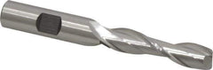 Cleveland - 7/16", 1-3/4" LOC, 1/2" Shank Diam, 3-3/4" OAL, 2 Flute, High Speed Steel Square End Mill - Single End, Uncoated, Spiral Flute, 30° Helix, Centercutting, Right Hand Cut, Right Hand Flute, Series HG-2 - Apex Tool & Supply