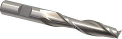 Cleveland - 1/2", 2" LOC, 1/2" Shank Diam, 4" OAL, 2 Flute, High Speed Steel Square End Mill - Single End, Uncoated, Spiral Flute, 30° Helix, Centercutting, Right Hand Cut, Right Hand Flute, Series HG-2 - Apex Tool & Supply