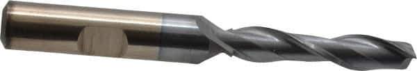 Cleveland - 9/32", 1-3/8" LOC, 3/8" Shank Diam, 3-1/8" OAL, 2 Flute, High Speed Steel Square End Mill - Single End, TiCN Finish, Spiral Flute, 30° Helix, Centercutting, Right Hand Cut, Right Hand Flute, Series HG-2 - Apex Tool & Supply