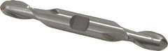 Cleveland - 7/16" Diam, 13/16" LOC, 2 Flute High Speed Steel Ball End Mill - Uncoated, Double End, 4-1/8" OAL, 1/2" Shank Diam, Spiral Flute - Apex Tool & Supply