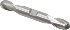 Cleveland - 1/2" Diam, 13/16" LOC, 2 Flute High Speed Steel Ball End Mill - Uncoated, Double End, 4-1/8" OAL, 1/2" Shank Diam, Spiral Flute - Apex Tool & Supply