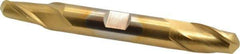 Cleveland - 1/2" Diam, 13/16" LOC, 2 Flute High Speed Steel Ball End Mill - TiN Finish, Double End, 4-1/8" OAL, 1/2" Shank Diam, Spiral Flute - Apex Tool & Supply